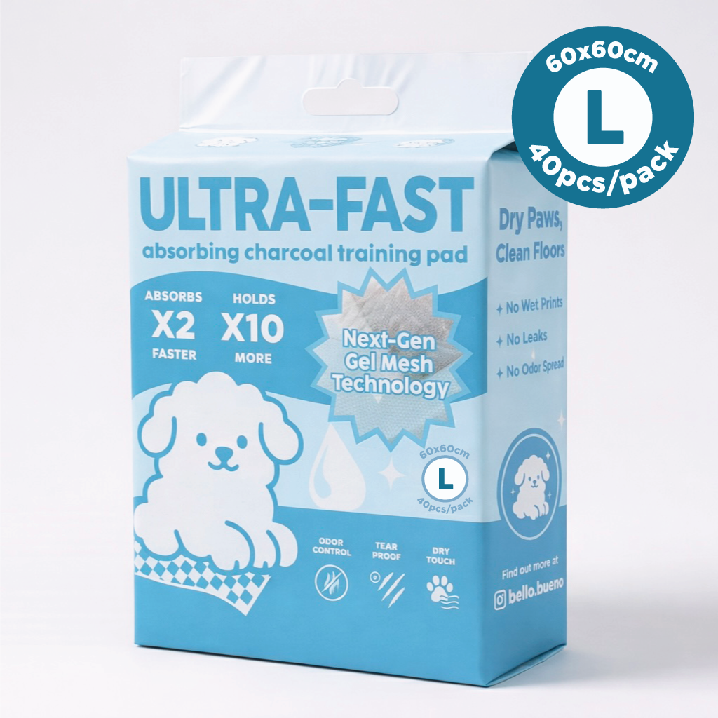 Single Pack | Bello Bueno Ultra Fast Absorbing Charcoal Dog Pee Pads